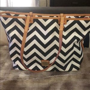 Authentic Dooney and Bourke large Chevron Tote